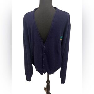 Classic Navy Men's Cardigan Sweater